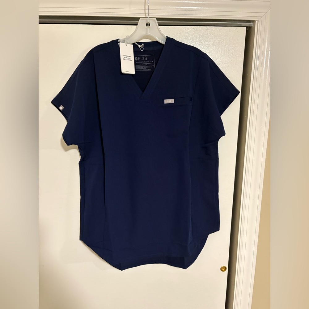 FIGS Navy Addison Oversized Tunic Scrub Top